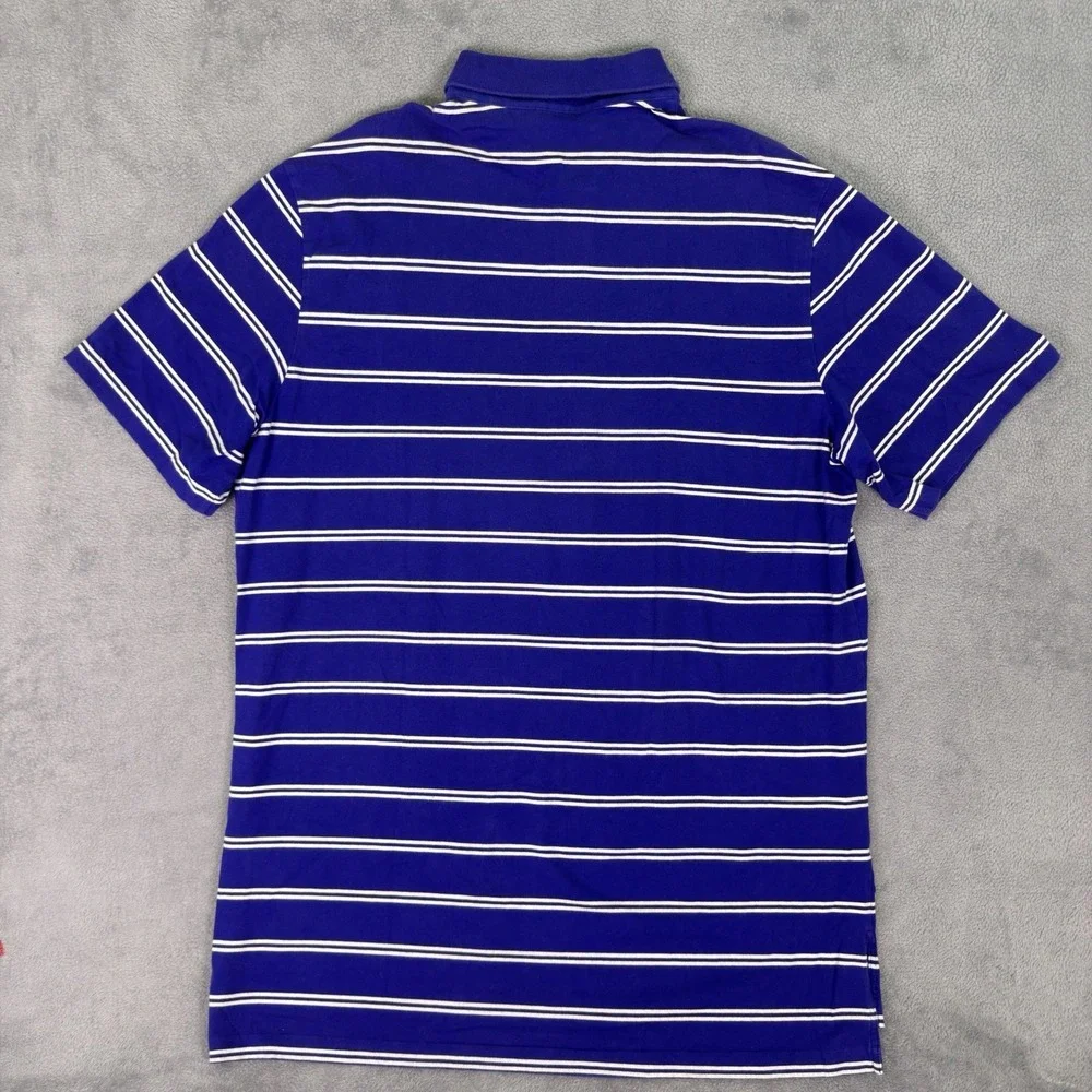 Polo Golf Ralph Lauren Polo Shirt Mens‎ XL Blue Striped Cotton Casual Preppy